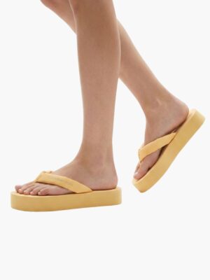 קלווין קליין כפכף נשים כתום פלטפורמה רכה