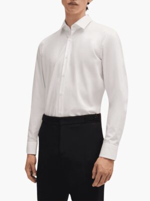 הוגו מכופתרת לבנה חלקה