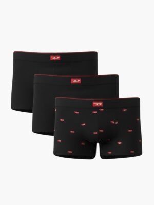 דיזל מארז 3 תחתונים שחורים לוגו D אדום