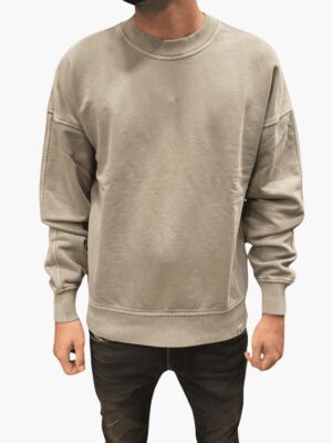 קלווין קליין סווטשירט בצבע בז'