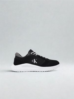 קלווין קליין סניקרס שחורות לוגו CK לבן