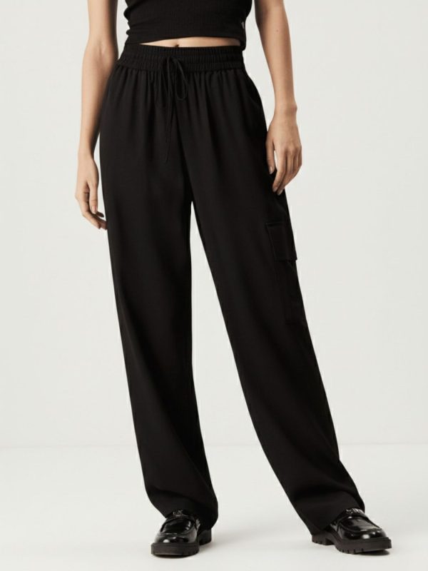 קלווין קליין מכנס אלגנט שחור בהנחה