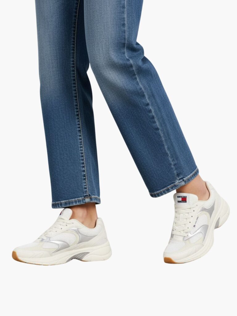 סניקרס טומי הילפיגר לבנות עם סוליה מוגבהת