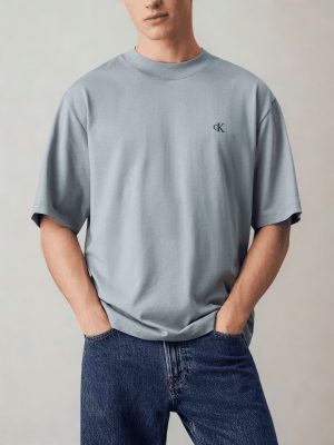 קלווין קליין טי שירט עם לוגו CK רקום