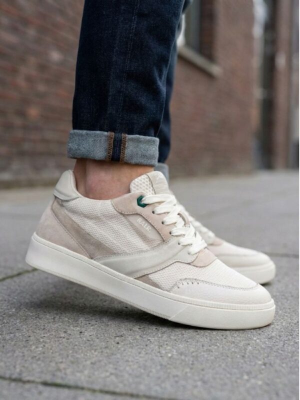 באלר סניקרס גווני שמנת רשת עם לוגו