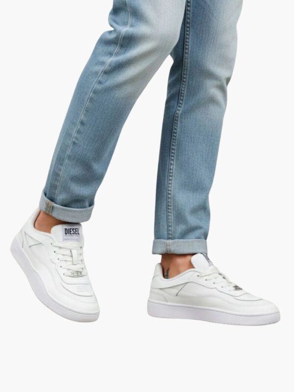 דיזל סניקרס לבנות בשילוב עור ובד