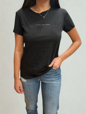 קלווין קליין טישרט כסוף - שחור