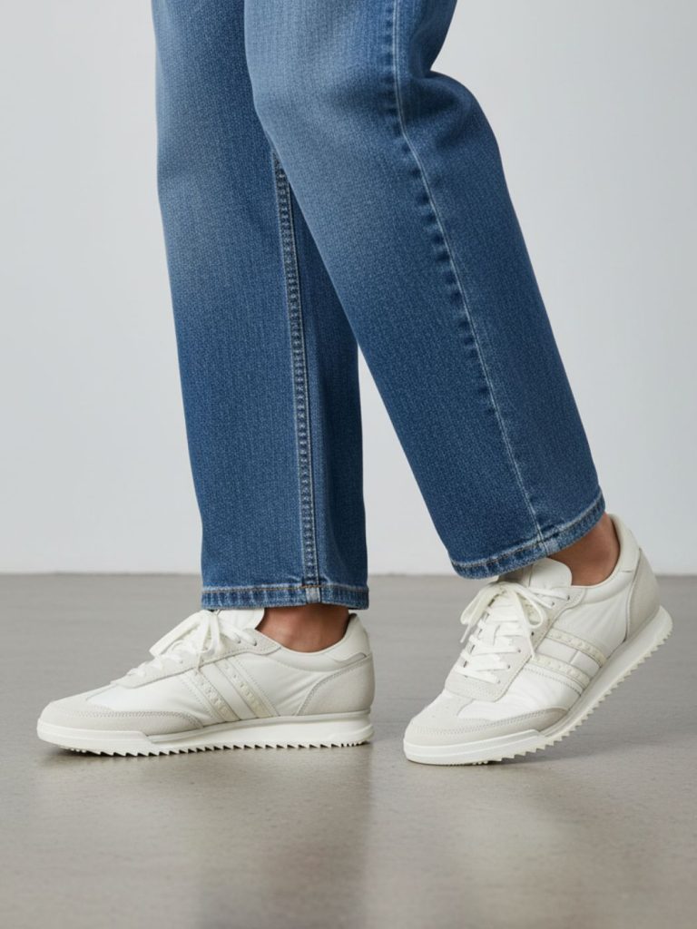 טומי הילפיגר סניקרס בצבע לבן פס לוגו