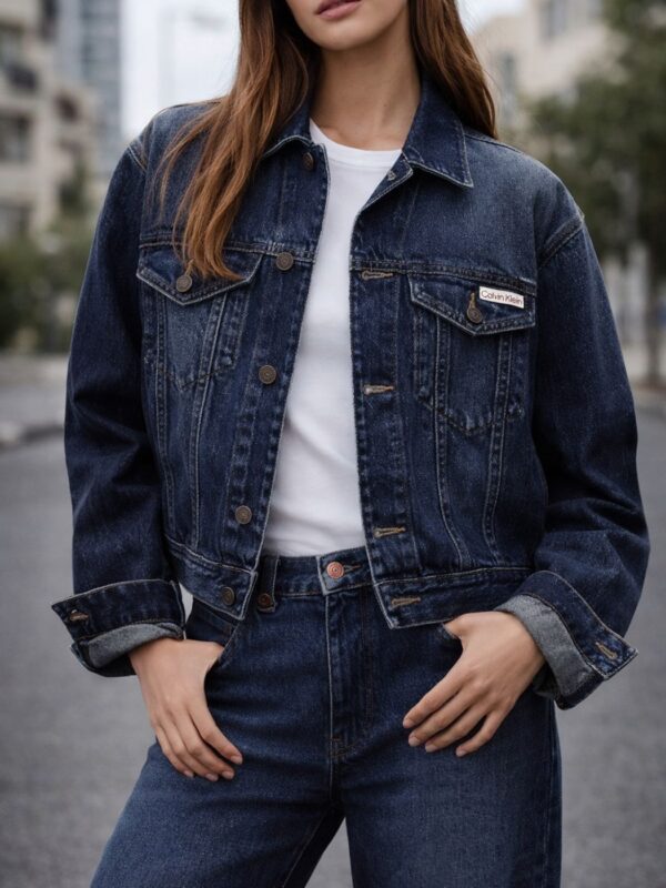 קלווין קליין גקט ג׳ינס כהה לוגו בכיס