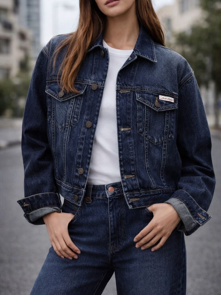 קלווין קליין גקט ג׳ינס כהה לוגו בכיס