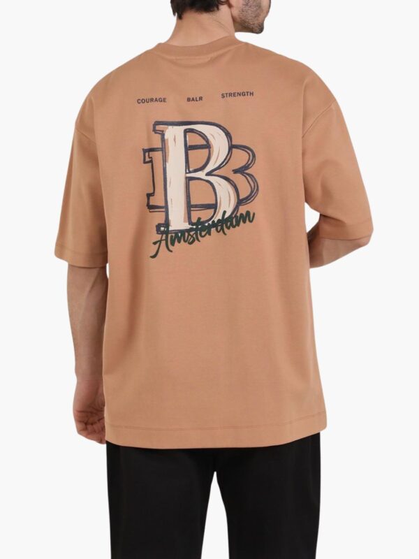 טי שירט חומה של BALR עם הדפס אמסטרדם