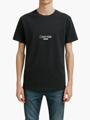 קלווין קליין טישרט בצבע שחור לוגו קלאסי