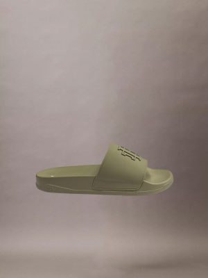 באלר כפכף לוגו B - ירוק זית