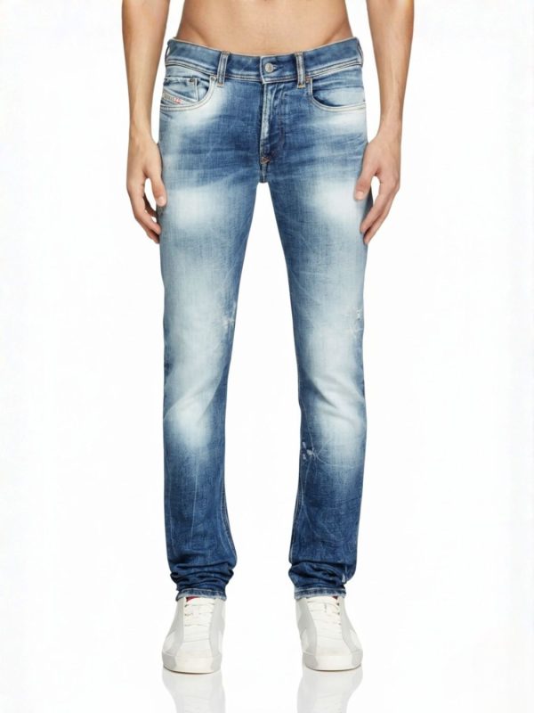 דיזל ג׳ינס סלינקר כחול עם שטיפה דהויה דגם 09M27