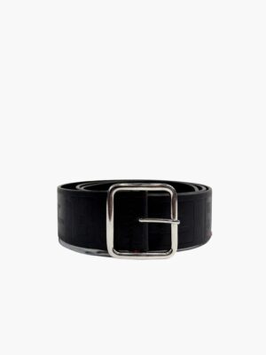 דיזל חגורת לוגו עור – שחור