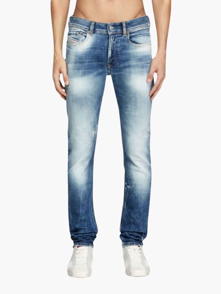 דיזל ג׳ינס סלינקר כחול עם שטיפה דהויה דגם 09M27