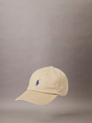 ראלף לורן כובע לוגו כחול - חום בהיר