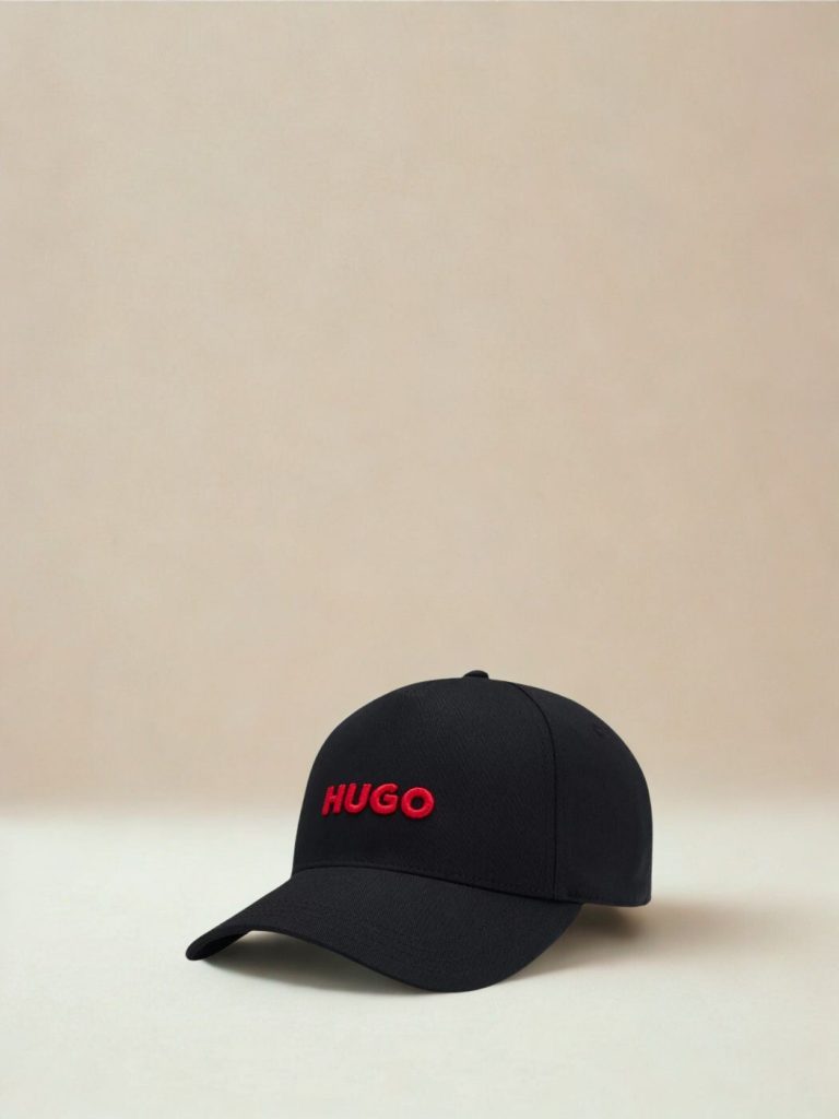 הוגו כובע לוגו HUGO אדום - שחור