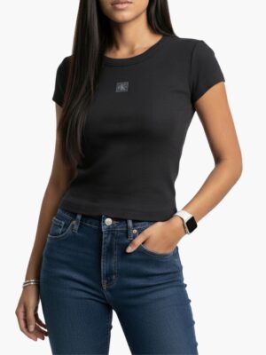 קלווין קליין טי ריב לנשים בצבע שחור