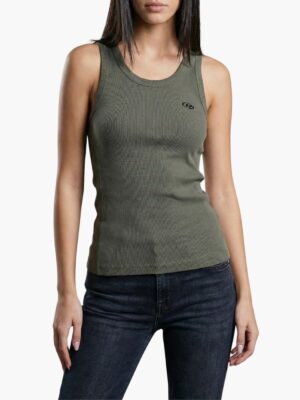 דיזל גופייה ירוקה עם לוגו מתכתי שחור