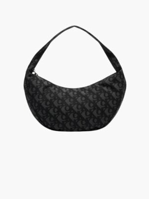 קלווין קליין תיק כתף שחור מונוגרם עדינה