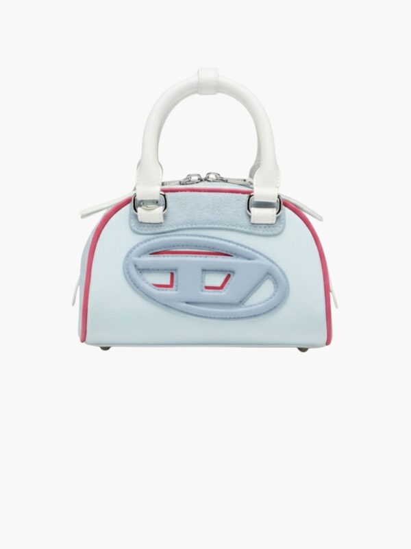 דיזל תיק לנשים בצבע תכלת לבן עם נגיעות ורודות