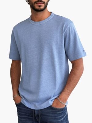 טומי טישירט לגברים בצבע כחול-תכלת