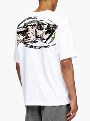 דיזל חולצת טי גרפית לבנה