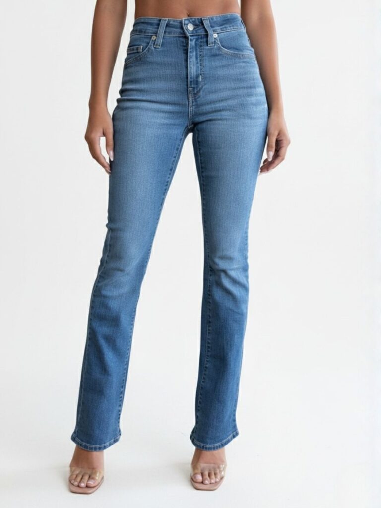 ליוויס ג׳ינס לנשים בגזרה ישרה כחול בהיר