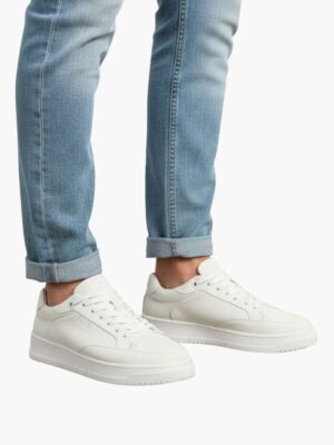 באלר נעלי גברים לבנות מעור