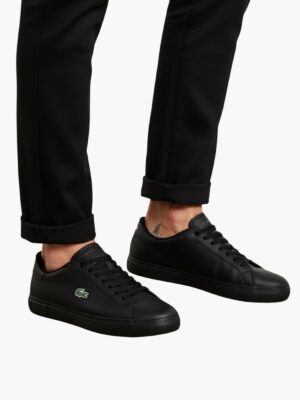 לקוסט סניקרס בצבע שחור לוגו קלאסי