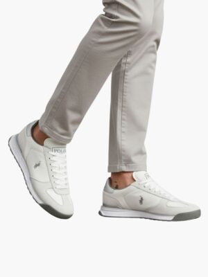 פולו ראלף לורן סניקרס עם שילוב זמש ורשת ולוגו