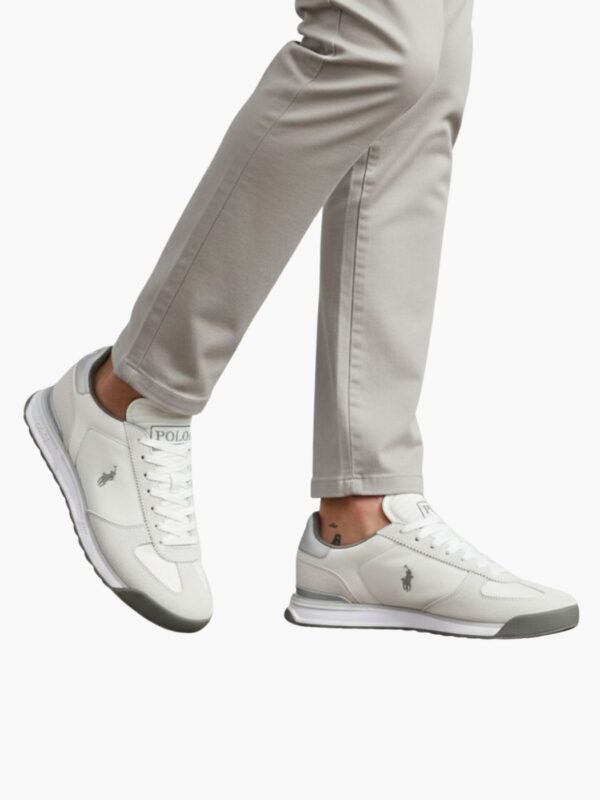 פולו ראלף לורן סניקרס עם שילוב זמש ורשת ולוגו