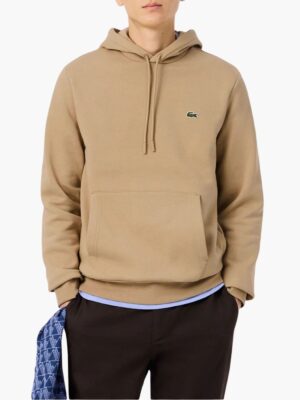 לקוסט קפוצון בצבע קאמל עם לוגו רקום