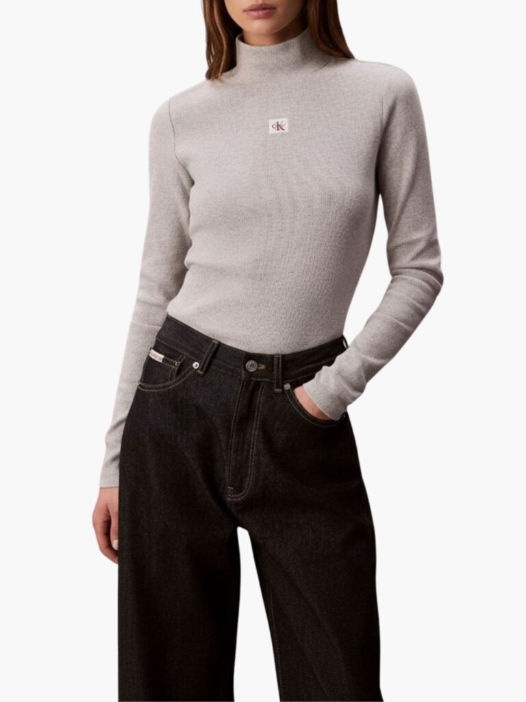 קלווין קליין סריג גולף אפור