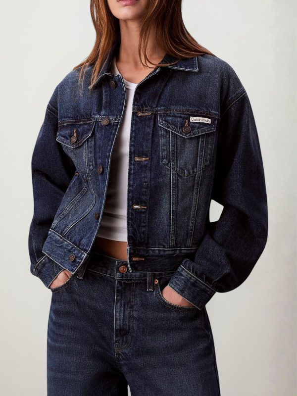 קלווין קליין גקט ג׳ינס כהה לוגו בכיס