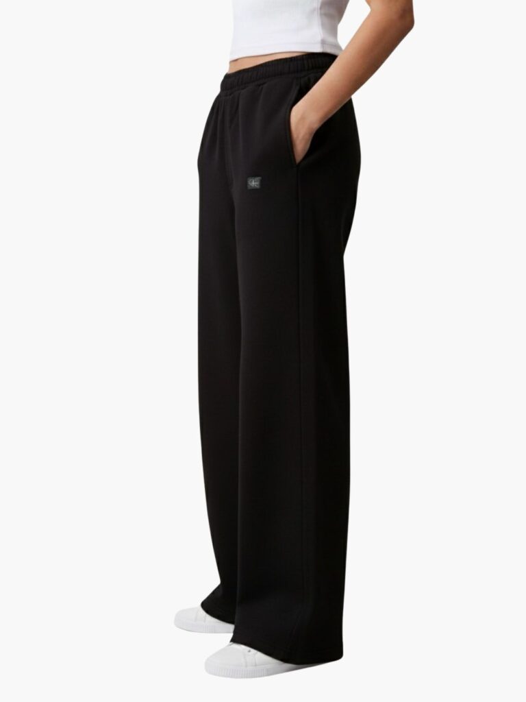 קלווין קליין מכנס טרנינג שחורים רחבים