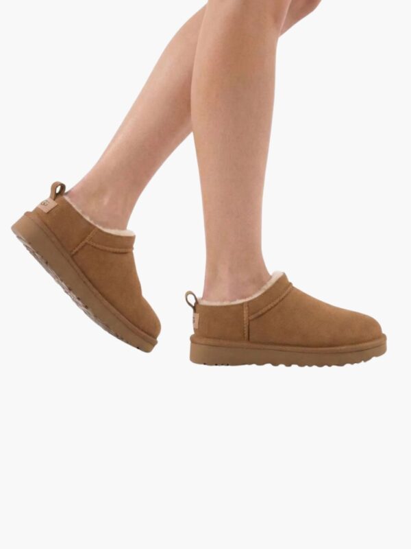 נעלי האג חומות עשויות זמש עם פרווה פנימית רכה