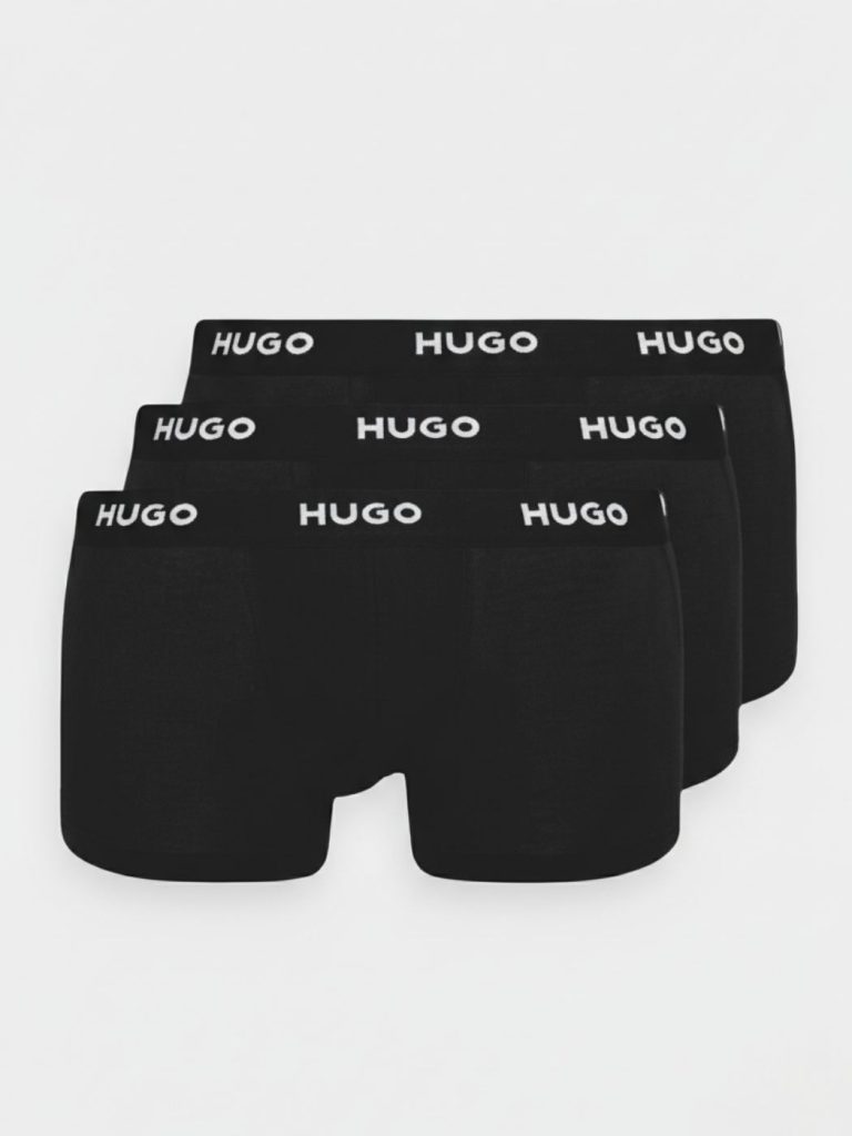 הוגו מארז 3 תחתונים בצבע שחור פס לוגו
