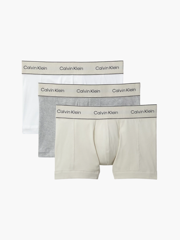 קלווין קליין סט 3 בוקסרים עם גומי לבן