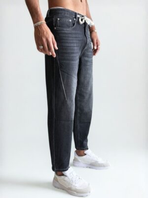 באלר מכנס גינס אפור עם שרוך מתכוונן