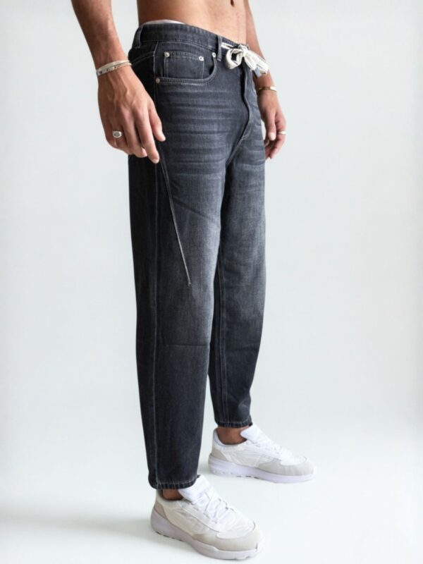 באלר מכנס גינס אפור עם שרוך מתכוונן