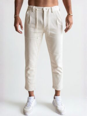 באלר מכנס קורדרוי שמנת עם שרוך מתכוונן