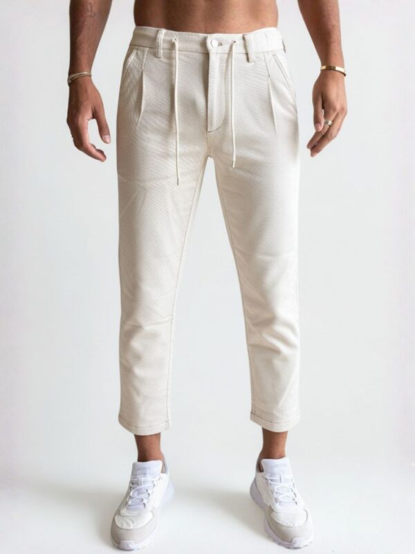 באלר מכנס קורדרוי שמנת עם שרוך מתכוונן