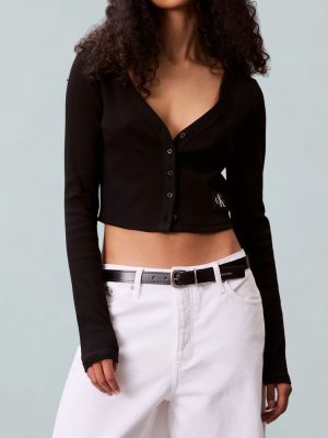 קלווין קליין קרופ קרדיגן שחור