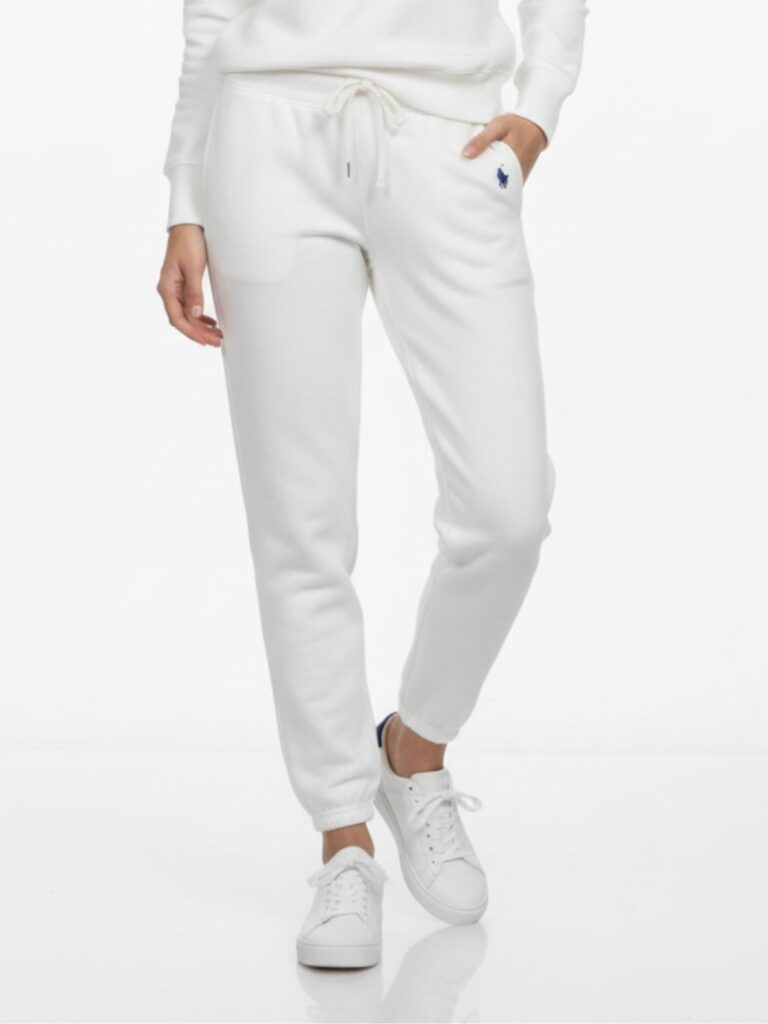 ראלף לורן מכנסי טרנינג בצבע לבן