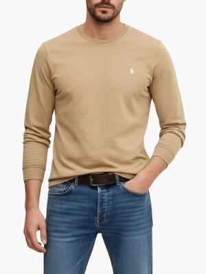 פולו ראלף לורן חולצת ארוכה בצבע בז׳