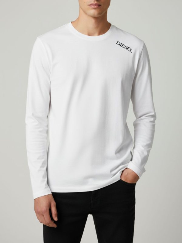 דיזל חולצת שרוול ארוך לבנה