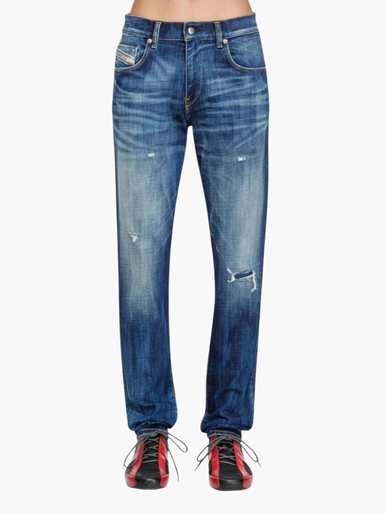 ג׳ינס דיזל קרעים בגוון כחול די-סטראקט 9M17