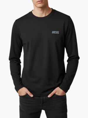 דיזל חולצת טי שחורה עם שרוול ארוך לגבר